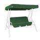 Water Resistant 3 Seater Replacement Canopy & Seat Pad ONLY for Swing Seat/Garden Hammock in Green