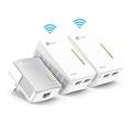 TP-Link TL-WPA4220T KIT(3 Pack) 3-Ports Powerline Adapter WiFi Starter Kit, Range Extender, Broadband/WiFi Extender, WiFi Booster/Hotspot