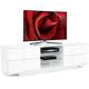 Centurion Supports Avitus High Gloss White with 4-High Gloss White Drawers & 3-Shelf 32"-65" LED/LCD/Plasma Cabinet TV Stand
