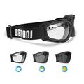 BERTONI Photochromic Motorcycle Goggles - Extreme Sports Sunglasses - Powersports Goggles - Antifog Lens - F120A Wraparound Windproof Padded Glasses