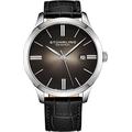 Stuhrling Original Classic Cuvette II Men's Quartz Watch with Black Dial Analogue Display and Black Leather Strap 490.33151