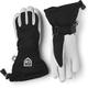 Hestra Heli Ski Womens Glove - Classic 5-Finger Leather Snow Glove for Skiing, Snowboarding and Mountaineering (Women’s Fit) - Black/Offwhite - 6