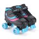 Osprey Disco Quad Roller Skates for Adults and Kids, Retro Roller Boots with ABEC 7 Bearings, UK CHILD 13/EU 32, Black