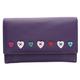 Mala Lucy Collection Ladies Leather Flap Over Purse RFID Blocking 3186_30 Purple