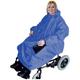 Kozee Komforts Electric Wheelchair Cover with Sleeves - Waterproof Rain Cover with Universal Fit for Right or Left Hand Controls, Storage Pouch, and Pack-Away Hood - Perfect Power Wheelchair Accessory for Adults - Blue