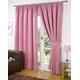 viceroy bedding Pair of Pink 66" Width x 108" Drop, Supersoft Thermal BLACKOUT Pencil Pleat Tape Top Curtains INCLUDING PAIR OF MATCHING TIE BACKS, Winter Warm but Summer Cool