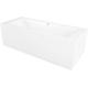 IBathUK Bathroom White Gloss Bath Double Ended Straight Square Acrylic Bathtub with Adjustable Feet - 1700 x 700mm