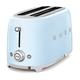 Smeg TSF02PBEU Toaster for Four Slices TSF02PBEU-pastel, Stainless Steel Plastic, Pastel Blue