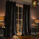 Kylie Minogue Iliana Eyelet Lined Curtains, 66 x 54 inches - Black