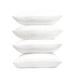 Snuggledown Clusterdown Gentle Neck Support White Pillows Pack of 4 Pack Medium Support Designed for Back and Side Sleepers Bed Pillows