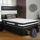 Hf4You 6Ft Super Kingsize 1000 Pocket Air Flow Memory Foam Divan Bed - 4 Drawers - Small 20" Black Faux Leather Headboard