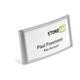 Durable Name Badge Classic 30 x 65mm with Combi Clip - Simple Design with Easy To Read Name Tag - Aluminium Look Finish - Pack of 10