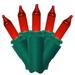 Brite Star Set of 100 Mini Christmas Lights - Green Wire in Red | 24 H x 12.2 W x 14.6 D in | Wayfair 37-462-00