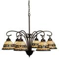 Meyda Tiffany - 18528 - Six Light Chandelier - Tiffany Roman - Beige Green Pbagwr Green-330pack