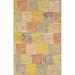 Gray/Orange 60 x 0.25 in Area Rug - Pasargad Sumak Geometric Flatweave Khaki/Red/Yellow Area Rug Silk/Wool/ Slat & Seagrass | Wayfair
