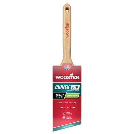 WOOSTER 4410-2 1/2 2-1/2" Angle Sash Soft, Chinex FTP Bristle, Paint Brush,