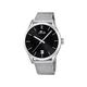 Lotus Men's Quartz Watch with Black Dial Analogue Display and Silver Stainless Steel Bracelet 18108/2