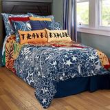Wildon Home® Dinalie 4 Piece Comforter Set Polyester/Polyfill/Cotton in Blue/Navy/Orange | Twin | Wayfair CST34005 26519011