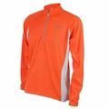 Proviz Men's Long Sleeve Zipper/Cycling/Running T-Shirt - Orange, Small
