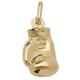 Mens 9ct Gold Single Boxing Glove Pendant On A 20 Inch Curb Necklace