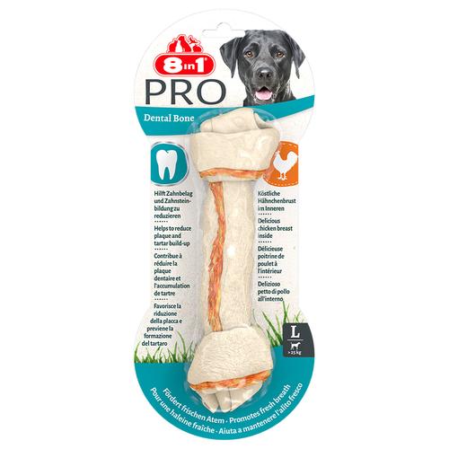 6 Stück Pro Dental Hunde-Kauknochen L, 8in1 Hundesnack