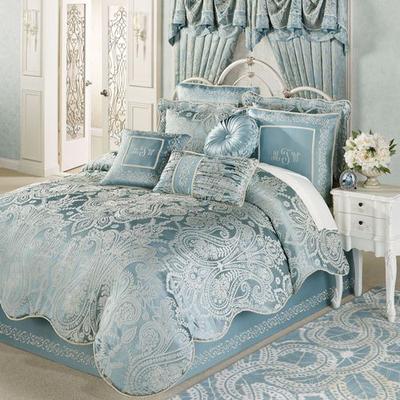 Regency Comforter Set Parisian Blue, Queen, Parisian Blue