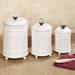 Circa Kitchen Canisters White Set of Three, Set of Three, White