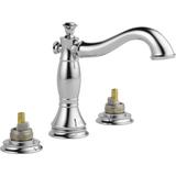 Delta Cassidy™ Widespread Bathroom Faucet w/ Drain Assembly in Gray | Wayfair 3597LF-MPU-LHP