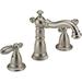 Delta Victorian Widespread Bathroom Faucet 3 Hole, 2-handle Bathroom Sink Faucet w/ Drain Assembly in Gray | Wayfair 3555-SSMPU-DST