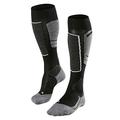 FALKE Women's SK4 Advanced W KH Wool Warm Thin 1 Pair Skiing Socks, Black (Black-Mix 3010), 4-5