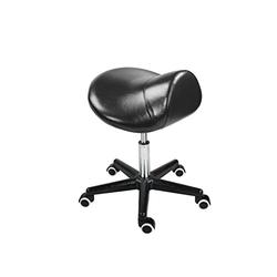 Master Massage Ergonomic Swivel Saddle Stool, Posture Chair with a Durable Pneumatic Hydraulic Lift, Sleek Black