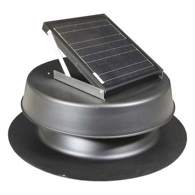 Natural Light Solar Attic Fan System 16 Watt Roof Mount - Black