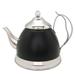 Creative Home 2 qt. Stainless Steel Stovetop Kettle Stainless Steel in Black | 8 H x 7 W x 10.5 D in | Wayfair 77061