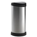 Curver 184119 Touch Bin 40 Litres Polypropylene Metal Look 34.9 x 28.2 x 68 cm