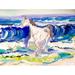 Betsy Drake Interiors Horse & Surf Non-Slip Indoor/Outdoor Door Mat Synthetics | Rectangle 1'6" x 2'2" | Wayfair DM957