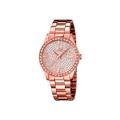 Lotus Women's Quartz Watch with Rose Gold Dial Analogue Display and Stainless Steel Rose Gold Plated Bracelet 18136/1