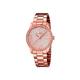 Lotus Women's Quartz Watch with Rose Gold Dial Analogue Display and Stainless Steel Rose Gold Plated Bracelet 18136/1