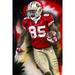 San Francisco 49ers "Vernon Davis" Fine Art Canvas Print 18" x 24" by Artist Joshua Jacobs