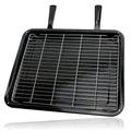 SPARES2GO Extra Large Grill Pan Rack & Dual Detachable Handles for Neff Oven Cookers