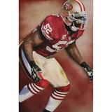 San Francisco 49ers "Patrick Willis" Fine Art Canvas Print 18" x 24" by Artist Rob Jackson