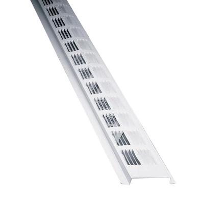 Air Vent Continuous Soffit Vent 8 Foot Pieces Louvered Aluminum Single Leg White