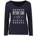 Women's Navy Penn State Nittany Lions Ugly Christmas Sweater Long Sleeve T-Shirt