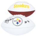 Jack Lambert Pittsburgh Steelers Autographed White Panel Football with "HOF '90" Inscription
