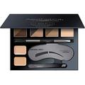 Aesthetica Cosmetics Brow Contour Kit - 15-Piece Contouring Eyebrow Makeup Palette - Includes Powders, Wax, Stencils, Spoolie/Brush Duo, Tweezers & Step-by-Step Instructions - Vegan & Cruelty Free