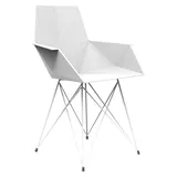 Vondom Faz Armchair with Steel Base, Set of 4 - 54045-WHITE