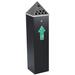 No Butts Bin Co. Pyramid Top Tower Outdoor Ashtray, Stainless Steel in Gray/Black | 32 H x 8 W x 8 D in | Wayfair TBH04