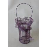 Desti Design Sinamay Wine Bottle Basket Fabric in Indigo | 15 H x 4 W x 4 D in | Wayfair ECCI_005