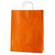 Thepaperbagstore 100 ORANGE PAPER RE-USABLE SHOPPING BAGS WITH STRONG TWISTED HANDLES - Large 320x120x410mm