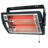 Comfort Zone 750/1 500-Watt Ceiling Mounted Dual Quartz Radiant Heater with 90-Degree Adjustable Tilt Metal Safety Grille Overheat Protection (Hardware Included)