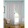 John Aird Pair Silver Lined Tape Top Voile Curtains (65" wide x 72" drop)